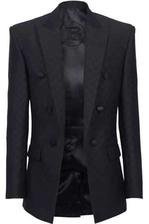 Balmain Blazer mini con monograma estampado