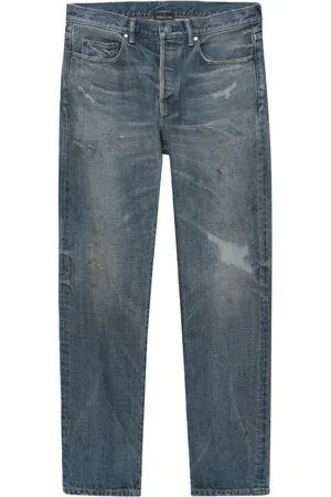 JOHN ELLIOTT Jeans rectos con efecto envejecido