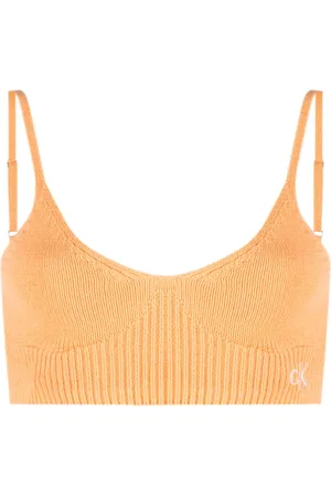 Calvin Klein Bralette tejido con logo bordado