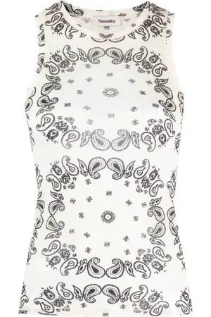 Nanushka Camiseta con estampado de cachemira