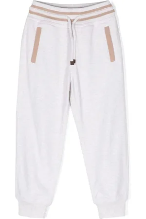 Brunello Cucinelli Pants con efecto melange con pretina de cananlé