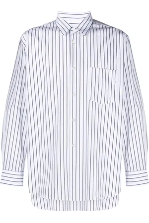 Comme des Garçons Camisa manga larga con rayas estampadas