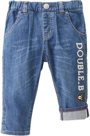 Miki House Jeans rectos con logo estampado