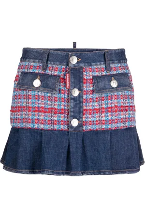Dsquared2 Falda corta de mezclilla con cintura baja