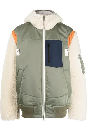 SACAI Chamarra con capucha y diseño color block
