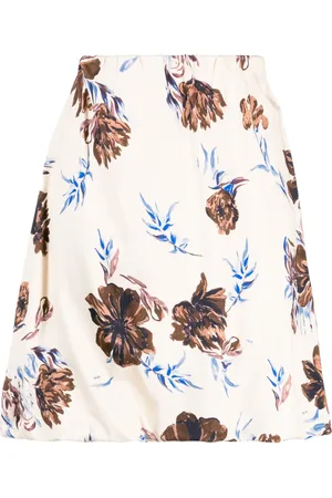 Jil Sander Falda elástica con estampado floral