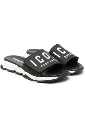 Dsquared2 Sandalias con cierre autoadherente y logo estampado