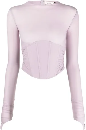 ASOS DESIGN Premium Emmeline satin corset with rhinestone bow straps in  baby pink
