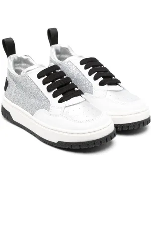 Moschino Tenis con agujetas y detalle de glitter