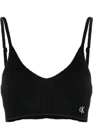 Calvin Klein Bralette tejido con logo bordado