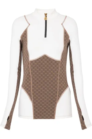 Balmain Top tejido con monograma en jacquard