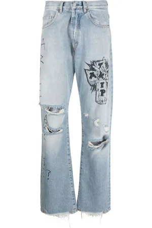Pantalon Frayed Jeans Militar Mujer