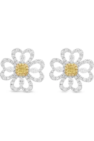 HYT Jewelry Aretes en oro amarillo y oro blanco de 18kt