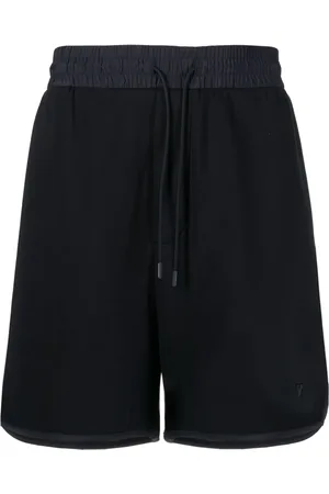 Emporio Armani Shorts deportivos con cordones en la pretina y logo bordado