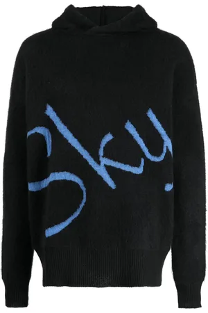 BLUE SKY INN Hoodie tejida con logo en jacquard