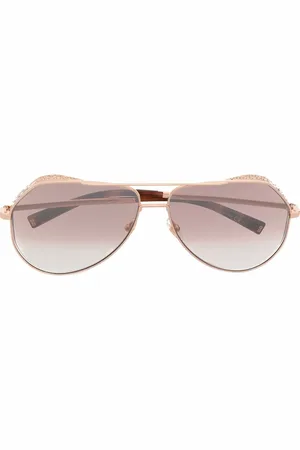 Givenchy Lentes de sol con armazón estilo piloto y detalles de cristal