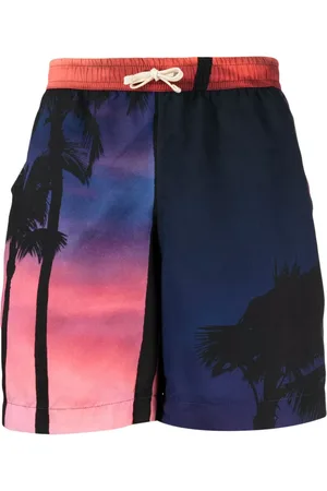 BLUE SKY INN Bermudas con palmeras estampadas