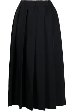 Comme des Garçons Falda midi con diseño plisado