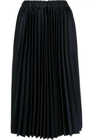 Comme des Garçons Falda con pliegues y cintura alta