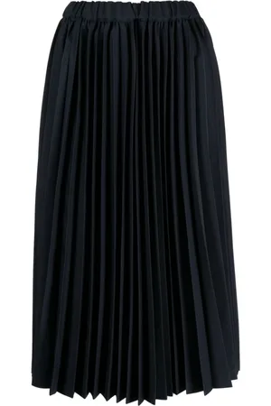 Comme des Garçons Falda con pliegues y cintura alta