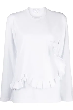 Comme des Garçons Playera manga larga con detalle de volantes