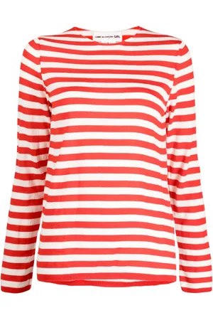 Comme des Garçons Suéter con cuello redondo y motivo de rayas