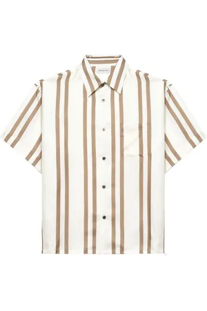 JOHN ELLIOTT Camisa de seda con rayas estampadas