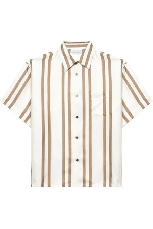 JOHN ELLIOTT Camisa de seda con rayas estampadas