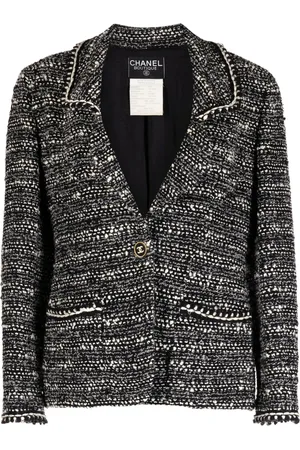 CHANEL Saco de bouclé con botones 1994