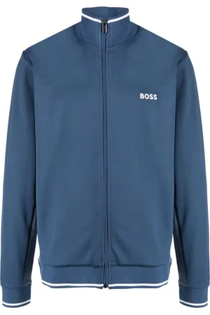 HUGO BOSS Chamarra con logo bordado y cierre
