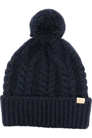 Woolrich Gorro en tejido de ochos con parche del logo