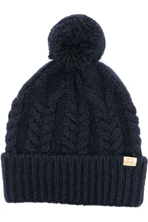 Woolrich Gorro en tejido de ochos con parche del logo