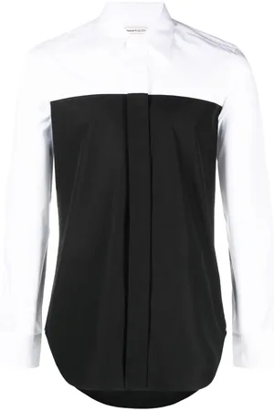 Alexander McQueen Camisa con diseño de dos tonos