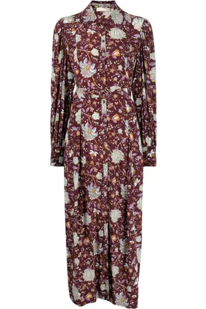 ULLA JOHNSON Vestido Athena con estampado gráfico