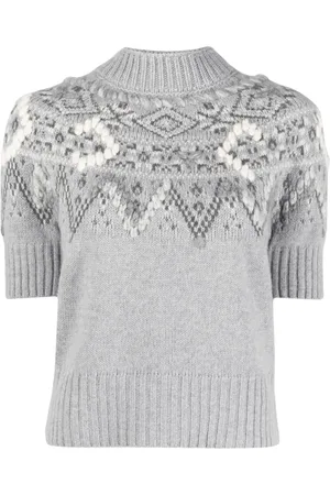 ERMANNO SCERVINO Suéter manga corta con motivo en jacquard