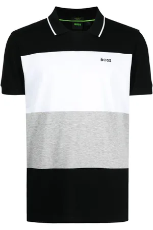 HUGO BOSS Playera tipo polo con paneles