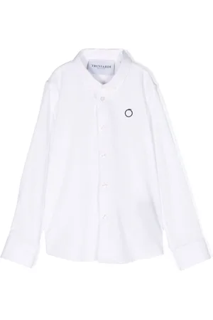 Trussardi Camisa con botones y logo bordado