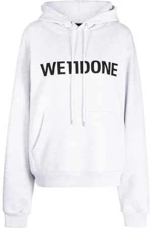 We11 Done Hoodie con logo estampado y cordones