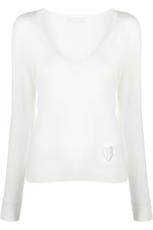 Liu Jo Suéter con cuello en V y detalle del logo