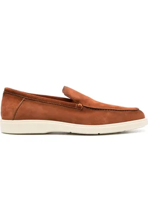 santoni Mocasines de gamuza con puntera de almendra