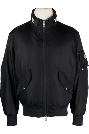 Moncler Chamarra bomber capitonada con logo en el cuello