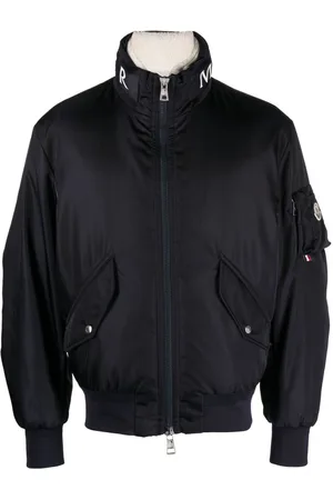 Moncler Chamarra bomber capitonada con logo en el cuello