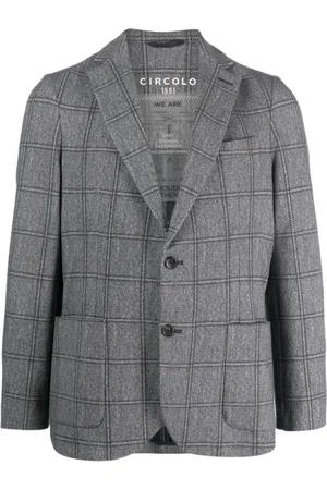 Circolo Blazer con botones y motivo de cuadros