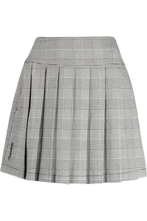 Chocoolate Falda plisada con estampado pied de poule