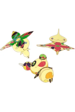 LOUIS VUITTON Set de tres clips para el cabello Panda 2000 de x Takashi Murakami