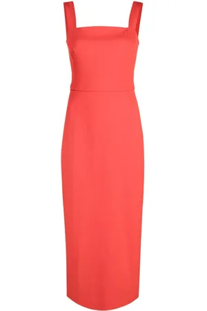 Tory Burch Vestido acampanado con cuello cuadrado