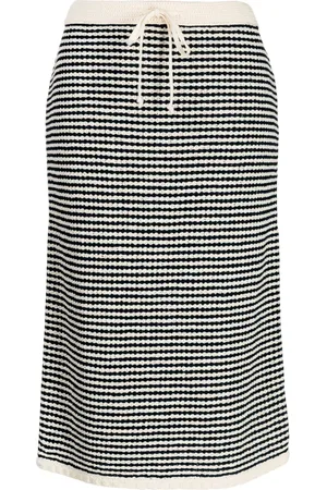 Tory Burch Falda midi tejida de crochet