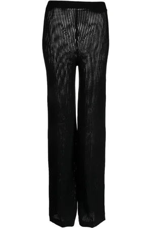 Cynthia Rowley Pantalones tejidos con tiro alto