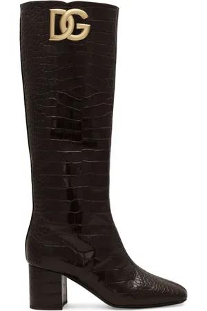 Dolce & Gabbana Botas con placa del logo y tacón de 60mm