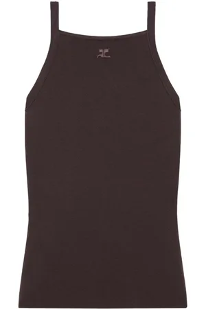 Courrèges Camiseta con logo bordado